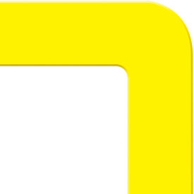 Tough-Mark Floor Marking Shape, 6"x6" Rounded Corner, Yellow