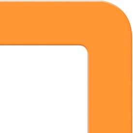 Tough-Mark Floor Marking Shape, 6"x6" Rounded Corner, Orange