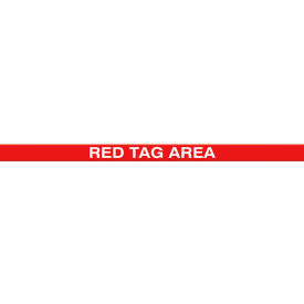 Tough-Mark Heavy-Duty Message Strip, Red Tag Area, 3"x48"