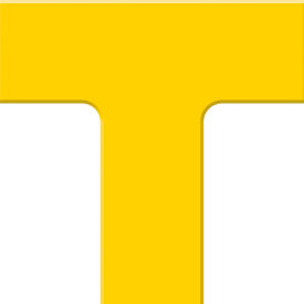 Tough-Mark Heavy-Duty Floor Marking Shape, 6"x6" T-Corner, Yellow