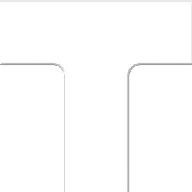 Tough-Mark Heavy-Duty Floor Marking Shape, 6"x6" T-Corner, White