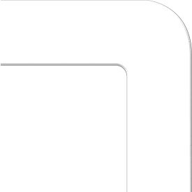 Tough-Mark™ Floor Marking Shape, 6"x6" Rounded Corner, White