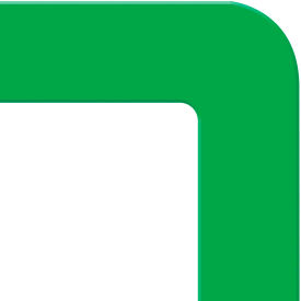Floor Marking Shape, 6"x6" Rounded Corner, Green