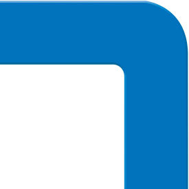Tough-Mark Floor Marking Shape, 6"x6" Rounded Corner, Blue