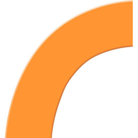 Tough-Mark™ Floor Marking Shape, 6"x6" 45° Corner, Orange