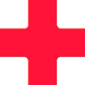 Tough-Mark™ Floor Marking Shape, 6"x6" Quad Corner, Red