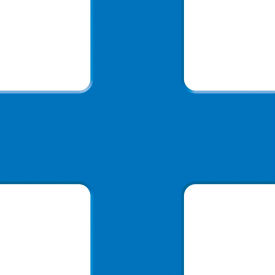 Tough-Mark Floor Marking Shape, 6"x6" Quad Corner, Blue