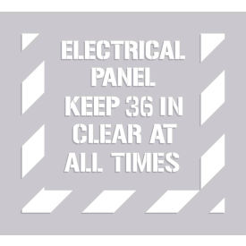 Floor Stencil - Electrical Panel, Keep Clear - 36" x 36"
