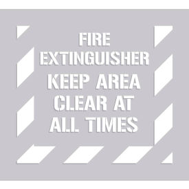 Floor Stencil - Fire Extinguisher, Keep Clear - 36" x 36"