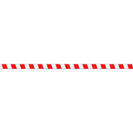 PTP214 Heavy-Duty Message Strip, Red/White Stripes, 2"x48"