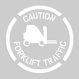 Floor Stencil - Caution Forklift Traffic - 20" x 20"