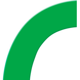 Accuform Tough-Mark Floor Marking Shape, 6"x6" 45° Corner, Green