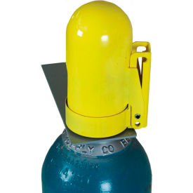 Gas Cylinder Lockout Cap, Coarse Thread, High Pressure, 6-1/2 x 3-1/8 x 11", Yellow