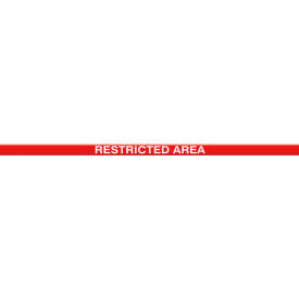 Tough-Mark Heavy-Duty Message Strip, Restricted Area, 2"x48"
