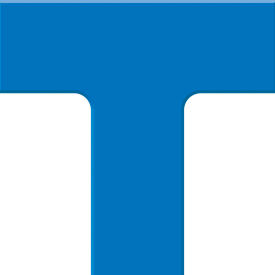 Tough-Mark Heavy-Duty Floor Marking Shape, 6"x6" T-Corner, Blue