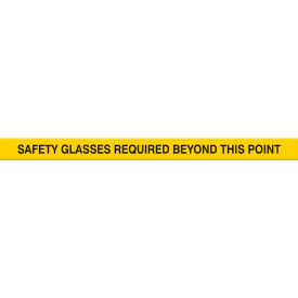 Tough-Mark Heavy-Duty Message Strip, Safety Glasses Required, 4"x48"