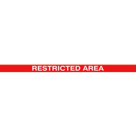 Tough-Mark Heavy-Duty Message Strip, Restricted Area, 3"x48"