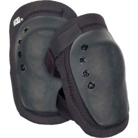 Hard Cap Knee Pad Wide Cap, Hook & Loop Closure, Black, One Size