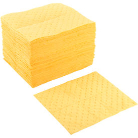 Hazmat Pad, Heavyweight, 15" x 18", Yellow, 100/Pack