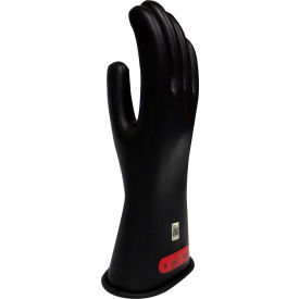ArcGuard Class 0 Rubber Voltage Gloves, Black, Size 10.