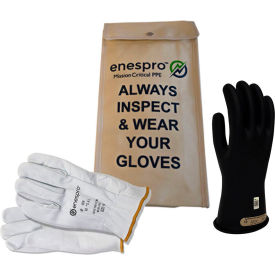 ArcGuard Rubber Voltage Glove Kit, Black, Size 11