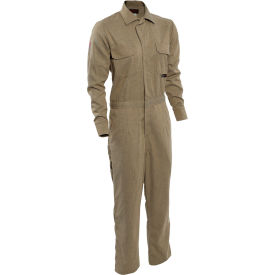 Women's Flame Resistant Coverall, 2XL, Tan
