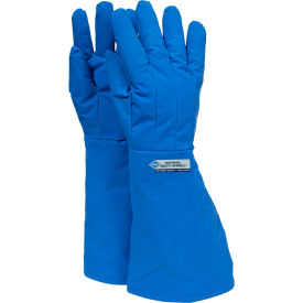 Waterproof Elbow Length Cryogenic Glove, Medium, Blue