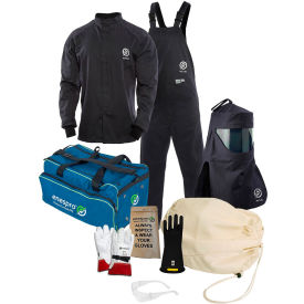 ArcGuard 40 cal Compliance Arc Flash Kit with Short Coat and Bib Overall, 2XL, Size 09