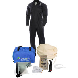 ArcGuard 12 cal/cm2 UltraSoft Arc Flash Kit with FR Coverall, LG, Glove Size 10