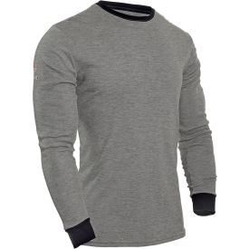 Flame Resistant Long Sleeve T-Shirt, XL, Gray, C541NGELSXL
