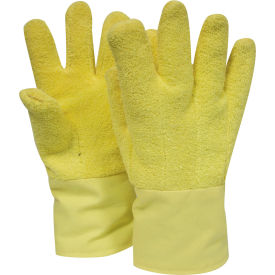 14"L Kevlar Terrycloth Gloves, Yellow, Large, G51KTLW00214