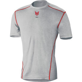 Flame Resistant T-Shirt, 2XL, Gray, Regular Fit, Size 2XL