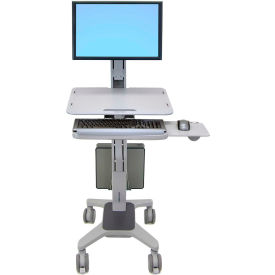 WorkFit-C Single LD Sit-Stand Mobile Desk Workstation