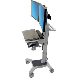 Dual Display WideView WorkSpace Computer Cart