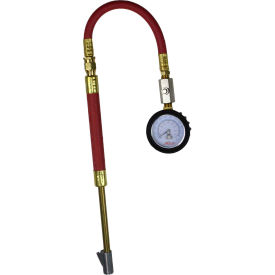 Extended Reach Dial Pressure Gauge w/ 9" Hose, 0 to 60 PSI