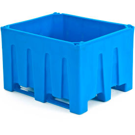 Sani-Box Container, Fork Runner Base, 48"L x 40"W x 31"H, 1500 lb. Capacity, Blue