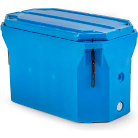 Polar Insulated Box, Flat Bottom with Lid, 43"L x 24"W x 28"H, 750 lb. Capacity, Blue