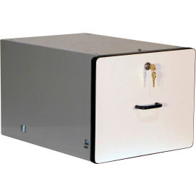Lockable Steel Drawer, 20"W x 15"D x 12"H, Gray