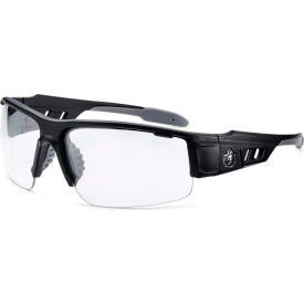 Skullerz DAGR Safety Glasses, Matte Black, Clear Lens