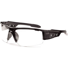 Skullerz DAGR-AF Safety Glasses, Black, Anti-Fog Clear Lens