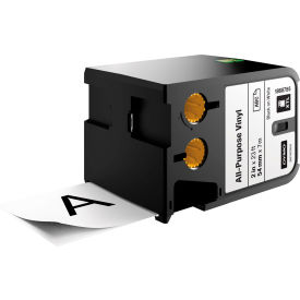 All-Purpose Vinyl Labels, Black/White, 2"