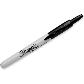 Retractable Permanent Marker, Fine Point, Black - 2/PK