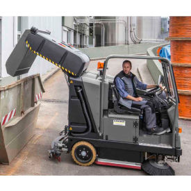 Sweeper Scrubber With Tall Overhead Guard