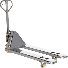 Manual Pallet Truck, Stainless Steel, 5500 lb. Capacity, 21-1/2"W x 45"L Forks