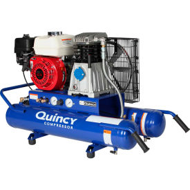 Quincy Portable Gas Air Compressor with Honda GX Engine, 5.5 HP, 8 Gallon, Wheelbarrow
