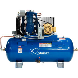 QT Max Two-Stage Air Compressor, 10 HP, 120 Gallon, Horizontal, 230V-3-Phase