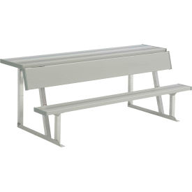 8' Aluminum Team Bench w/ Rear Shelf & Backrest