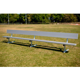 12' Aluminum Team Bench w/ Back & Galvanized Steel Frame