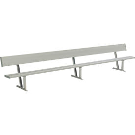 7'6" Aluminum Team Bench w/ Back, Surface Mount
