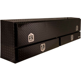Aluminum Contractor Truck Box w/Drawer, 14x21x88", Black, 1725651